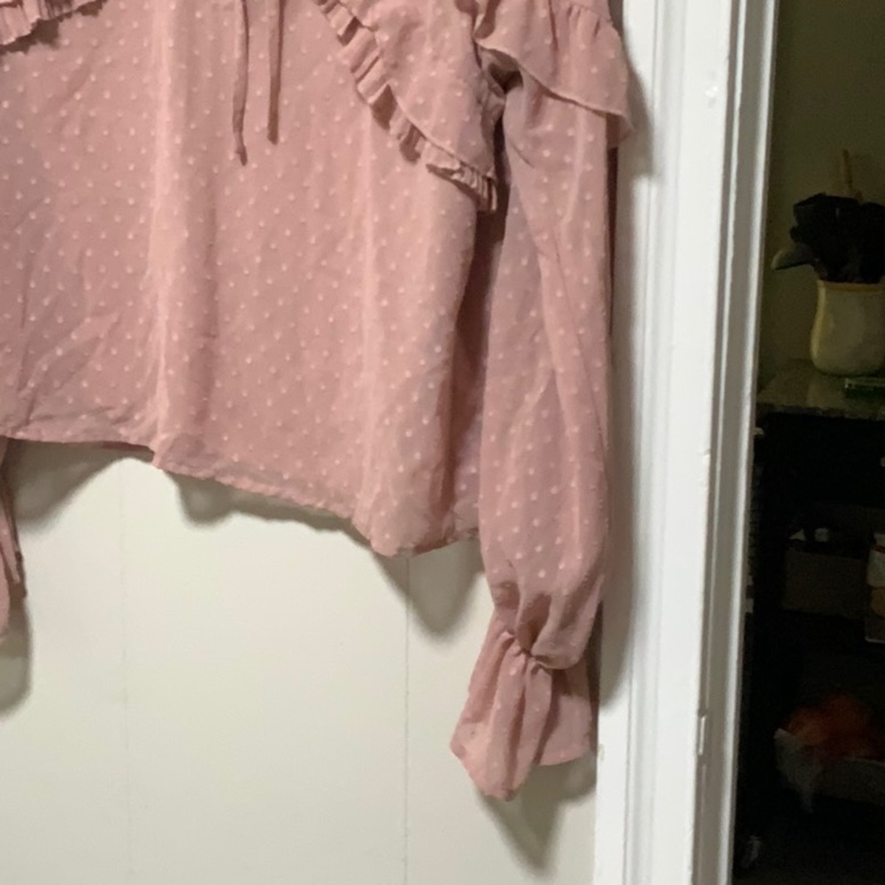 Women's Pink Ruffled Top - Picture 5 of 8